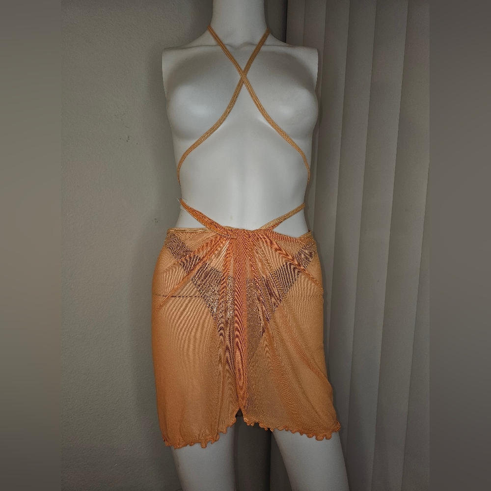NOT AVAILABLE NWT Jessics Simpson SARONG WRAP SKIRT Cover Up Size S/M - Picture 3 of 16